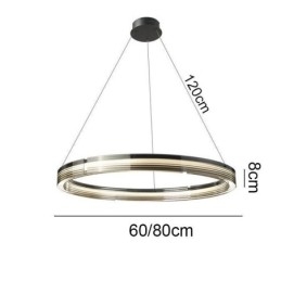 Hanglamp 60 80CM Cirkel Glazen Plafondlampen Trichromatisch Dimmen