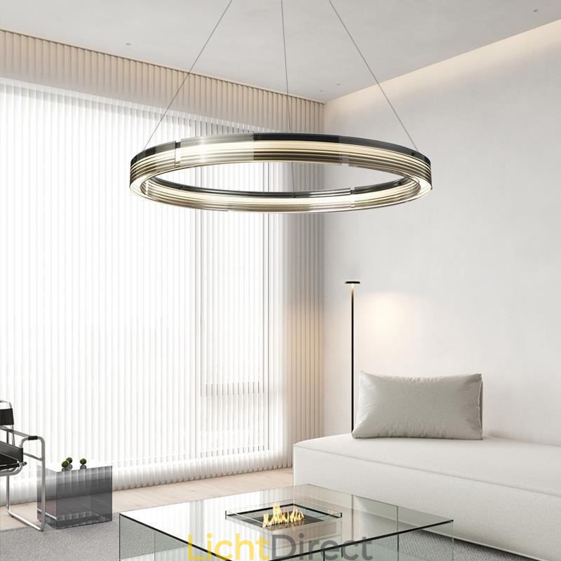 Hanglamp 60 80CM Cirkel Glazen Plafondlampen Trichromatisch Dimmen