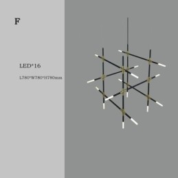 Hanglamp splitsen Warm wit creatief plafondlamp DIY combinatielamp