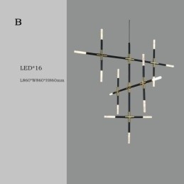 Hanglamp splitsen Warm wit creatief plafondlamp DIY combinatielamp