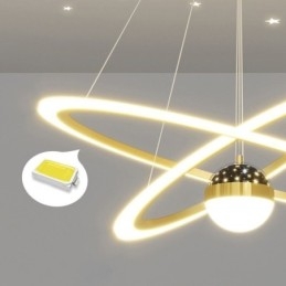 Hanglamp Smeedijzer Acryl Sterrenhemel Ring Plafondlamp