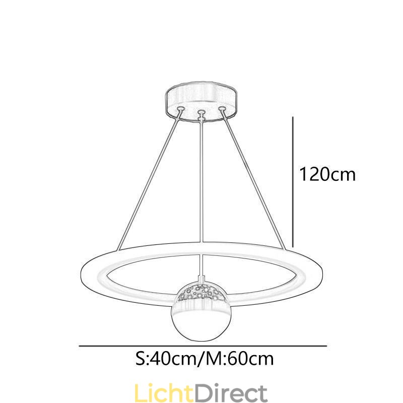 Hanglamp Minimalistisch Smeedijzer Acryl Sterring Plafondlamp