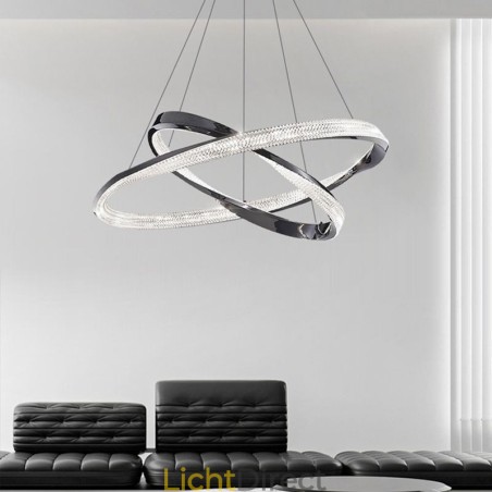 Hanglamp Smeedijzer Acryl Ring Dubbele Cirkel Plafondlamp Hanglamp Smeedijzer Acryl Ring Dubbele Cirkel Plafondlamp