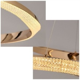 Hanglamp Smeedijzer Acryl Ring Dubbele Cirkel Plafondlamp