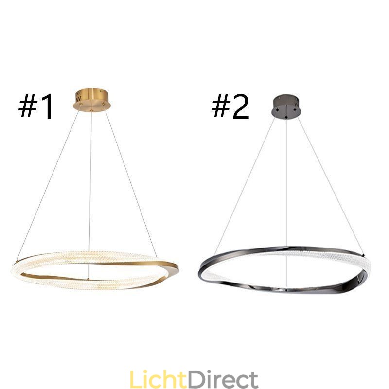 Hanglamp smeedijzeren acryl ring enkele cirkel plafondlamp