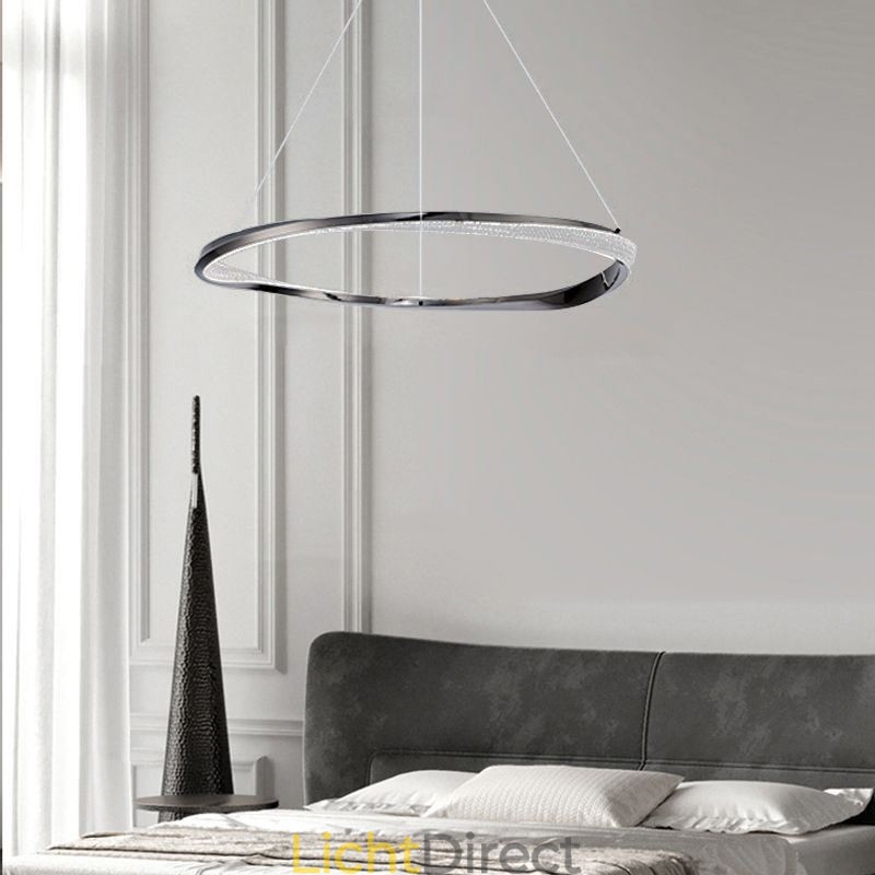 Hanglamp smeedijzeren acryl ring enkele cirkel plafondlamp