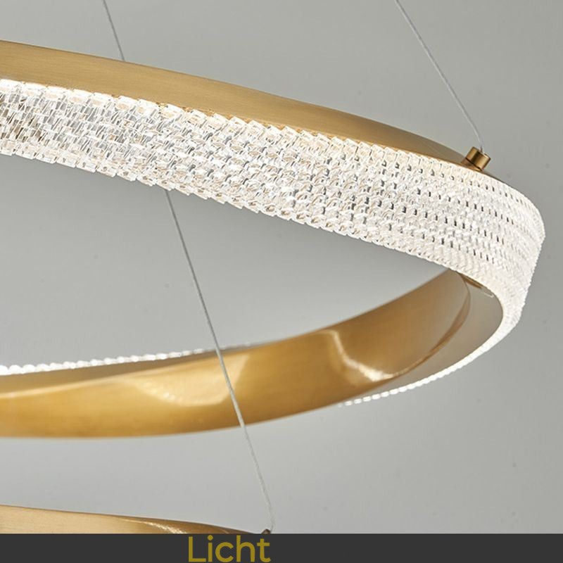 Hanglamp smeedijzeren acryl ring enkele cirkel plafondlamp