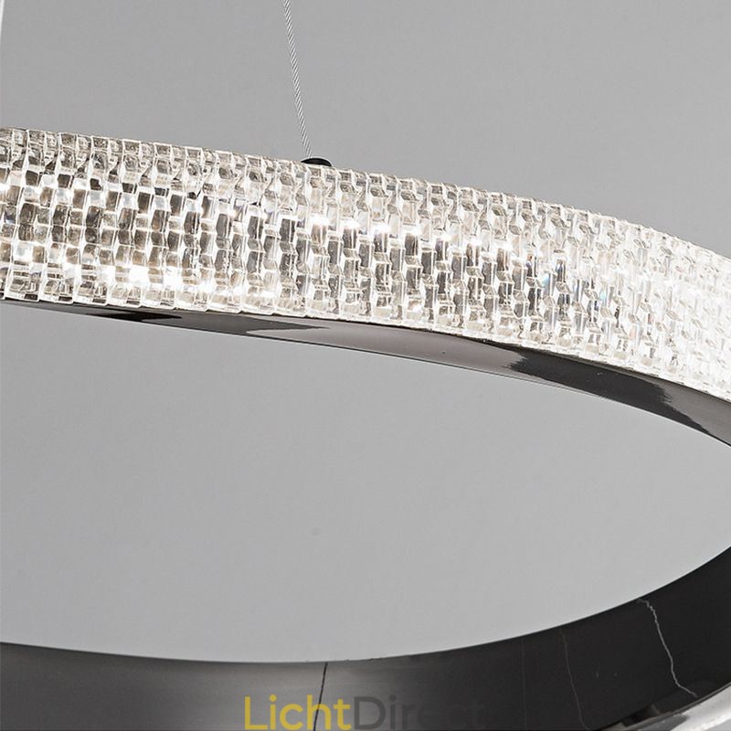 Hanglamp smeedijzeren acryl ring enkele cirkel plafondlamp