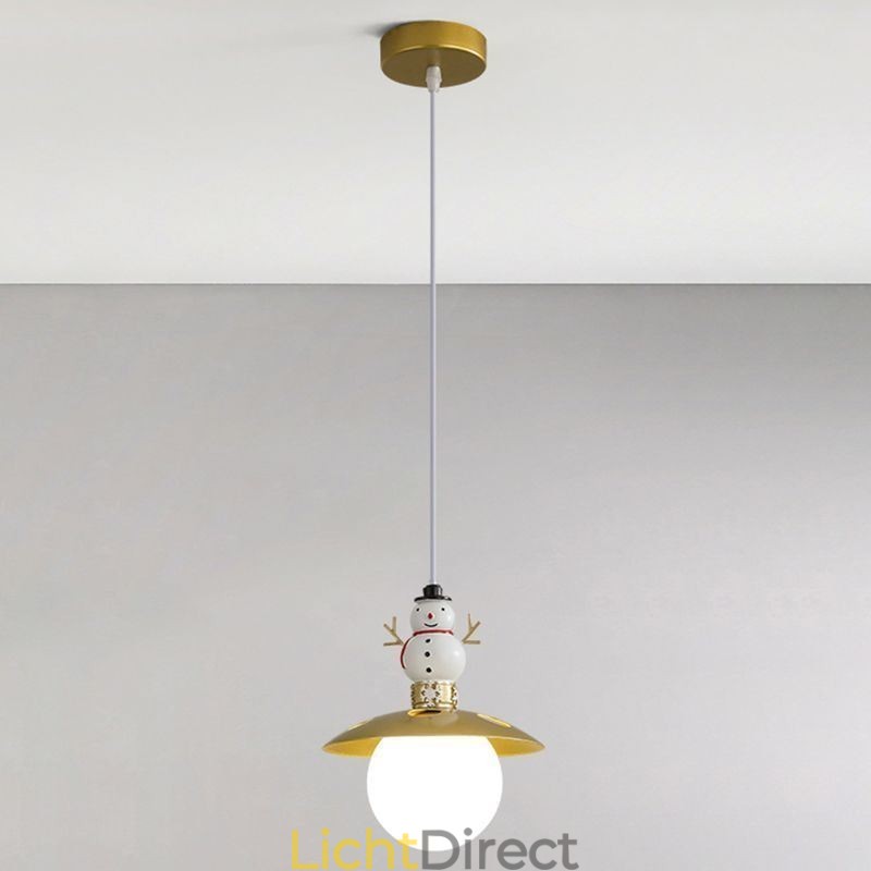 Moderne hanglamp Eenvoudige G9 smeedijzeren hars sneeuwpop plafondlamp
