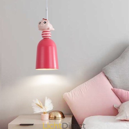 Moderne hanglamp van smeedijzer, roze hars, varkensplafondlamp Moderne hanglamp van smeedijzer, roze hars, varkensplafondlamp