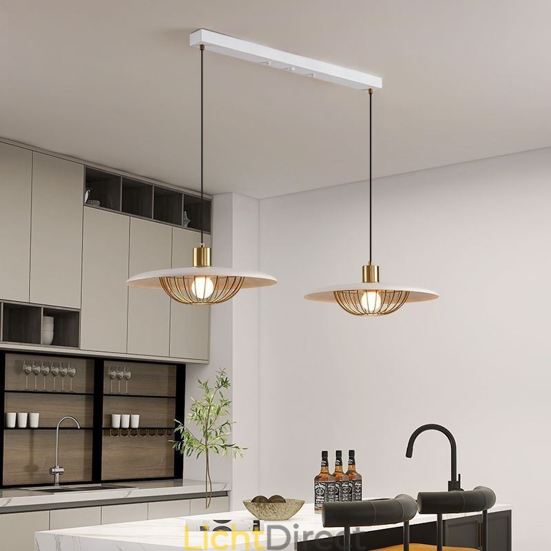 Nordic Hanglamp Creatieve Smeedijzeren Schijf Plafondlamp