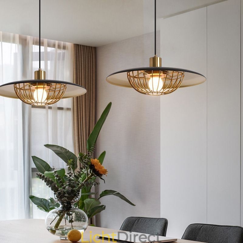 Nordic Hanglamp Creatieve Smeedijzeren Schijf Plafondlamp