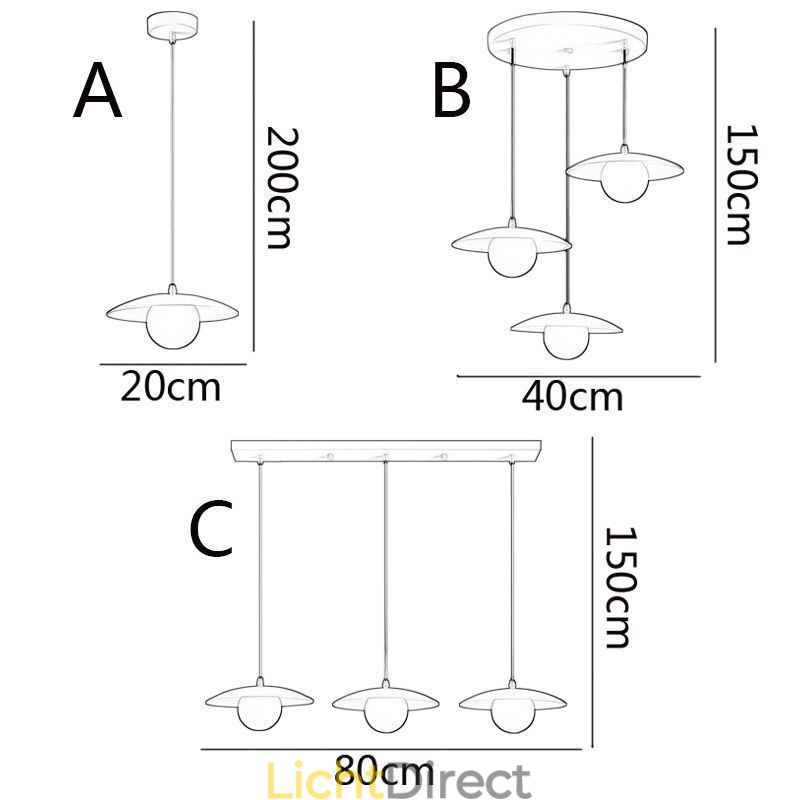 Nordic Pendant Creatieve smeedijzeren G9 schijf plafondlamp