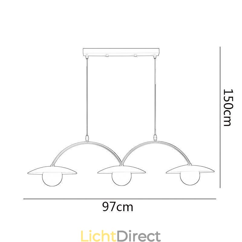 Nordic Hanglamp Creatieve G9 Smeedijzeren Wave Plafondlamp