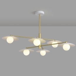 Nordic Hanglamp Creatieve G9 Smeedijzeren Schijf Plafondlamp
