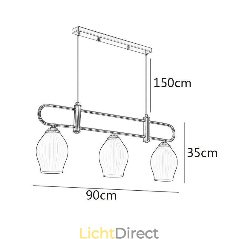 Nordic Hanglamp Smeedijzer Creatieve Stamen Plafondlamp