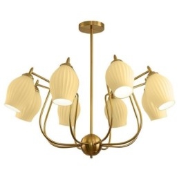 Nordic Hanglamp Creatief Smeedijzer Koper Natuurlijke Kleur Stamen Plafondlamp