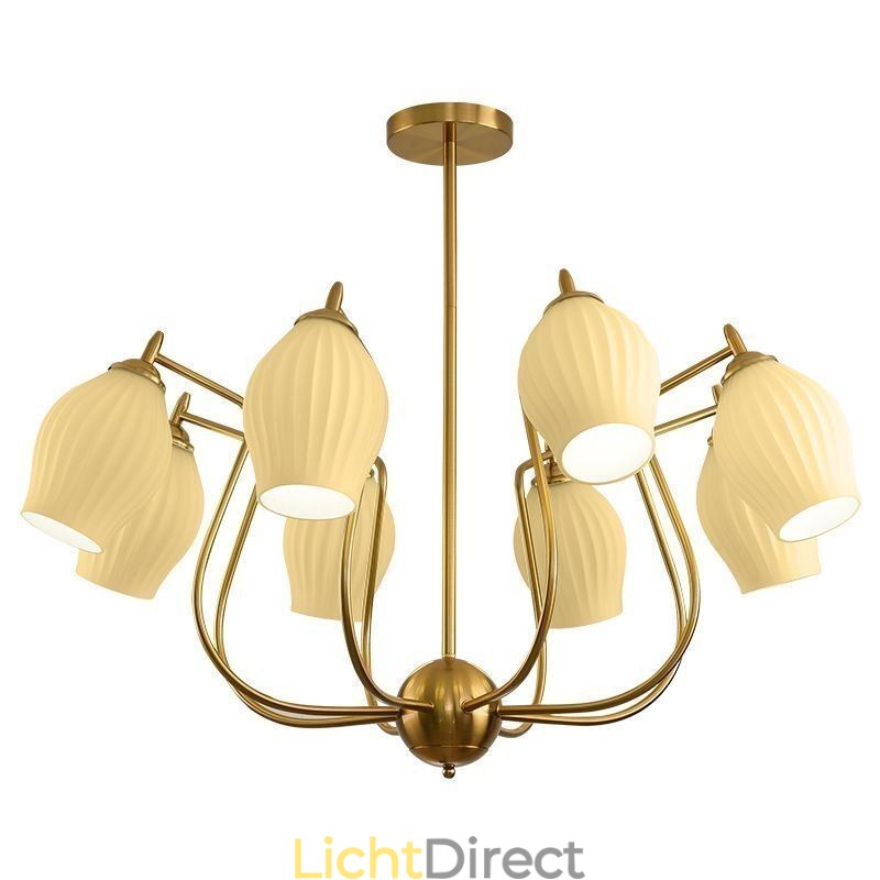 Nordic Hanglamp Creatief Smeedijzer Koper Natuurlijke Kleur Stamen Plafondlamp