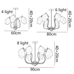 Nordic Hanglamp Creatief Smeedijzer Koper Natuurlijke Kleur Stamen Plafondlamp