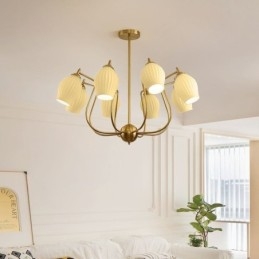 Nordic Hanglamp Creatief Smeedijzer Koper Natuurlijke Kleur Stamen Plafondlamp