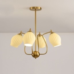 Nordic Hanglamp Creatief Smeedijzer Koper Natuurlijke Kleur Stamen Plafondlamp