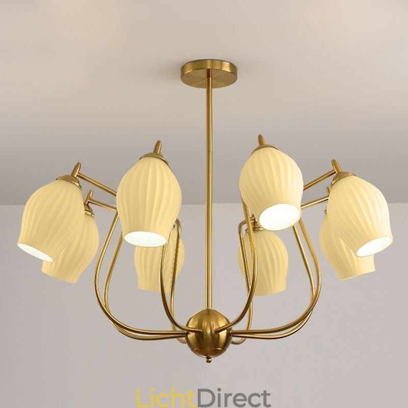 Nordic Hanglamp Creatief Smeedijzer Koper Natuurlijke Kleur Stamen Plafondlamp