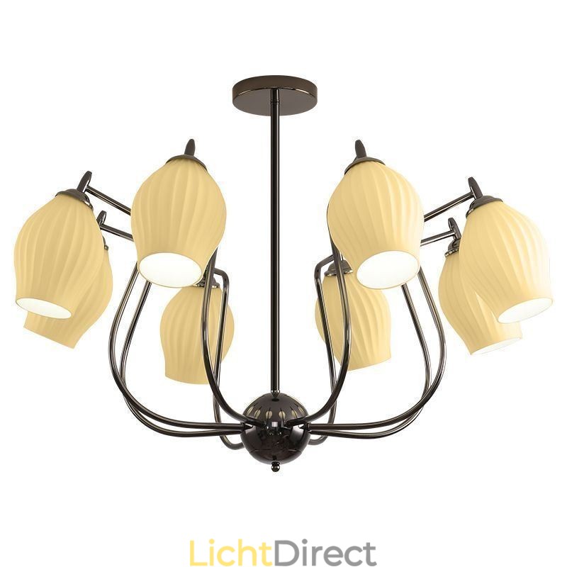 Nordic Hanglamp Creatieve Smeedijzeren Pistool Zwarte Stamen Plafondlamp