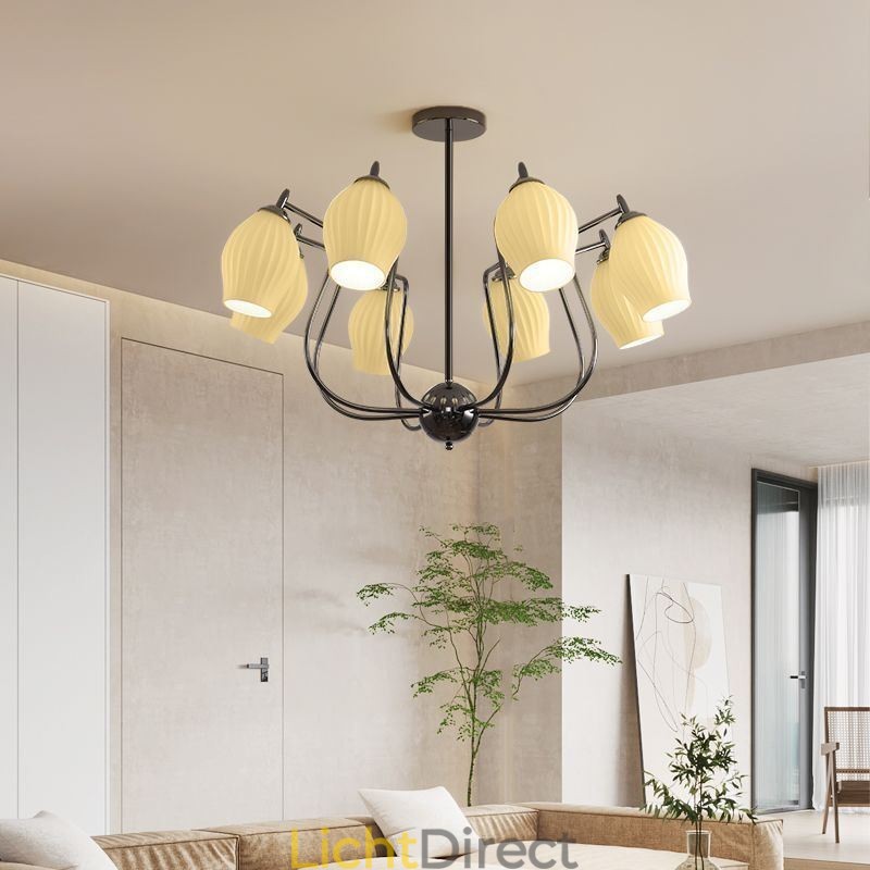 Nordic Hanglamp Creatieve Smeedijzeren Pistool Zwarte Stamen Plafondlamp