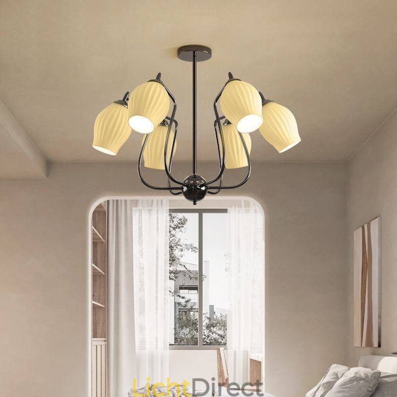 Nordic Hanglamp Creatieve Smeedijzeren Pistool Zwarte Stamen Plafondlamp
