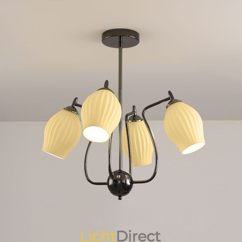 Nordic Hanglamp Creatieve Smeedijzeren Pistool Zwarte Stamen Plafondlamp