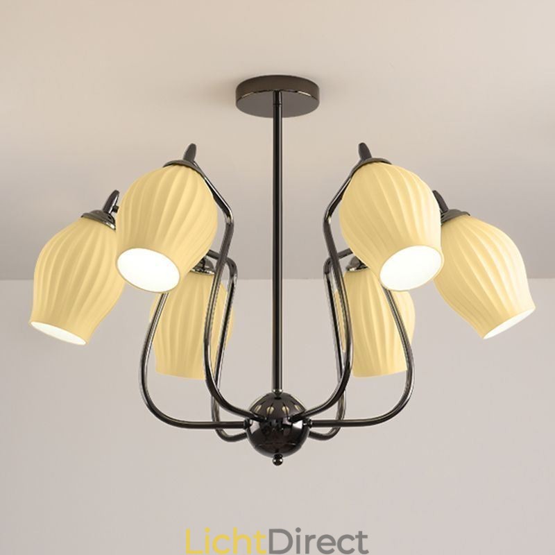Nordic Hanglamp Creatieve Smeedijzeren Pistool Zwarte Stamen Plafondlamp