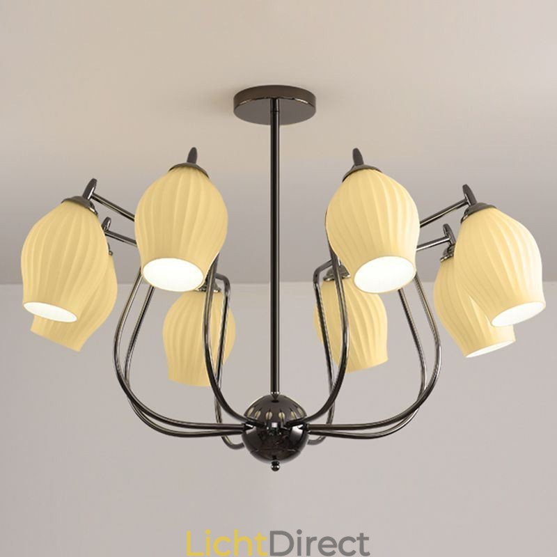 Nordic Hanglamp Creatieve Smeedijzeren Pistool Zwarte Stamen Plafondlamp