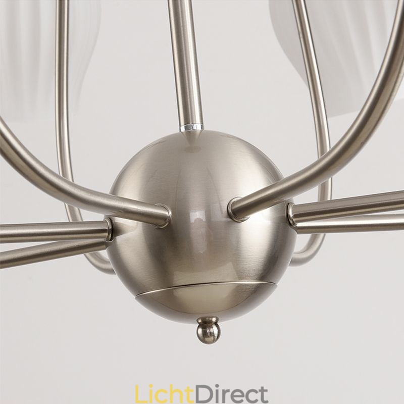 Nordic Hanglamp Creatief Smeedijzer Zand Nikkel Bloem Stamen Plafondlamp