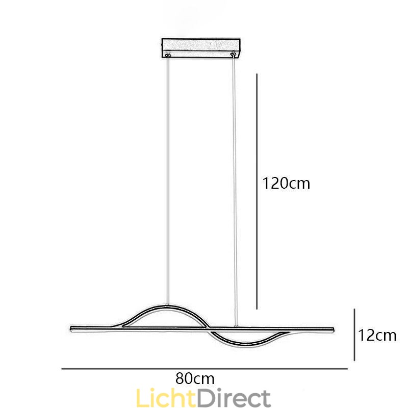 Stijlvolle hanglamp aluminium Art Wave plafondlamp