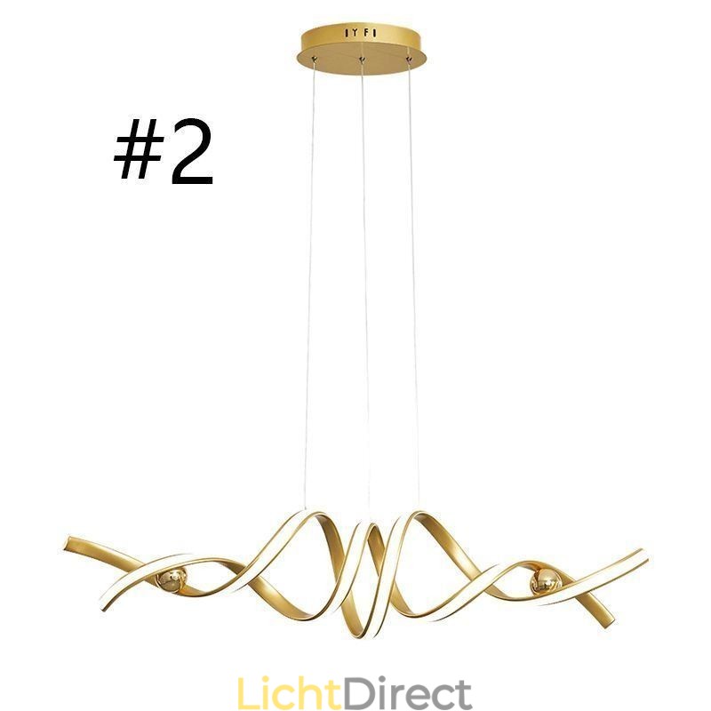 Minimalistische hanglamp Aluminium Art Minimalistische spiraalplafondlamp
