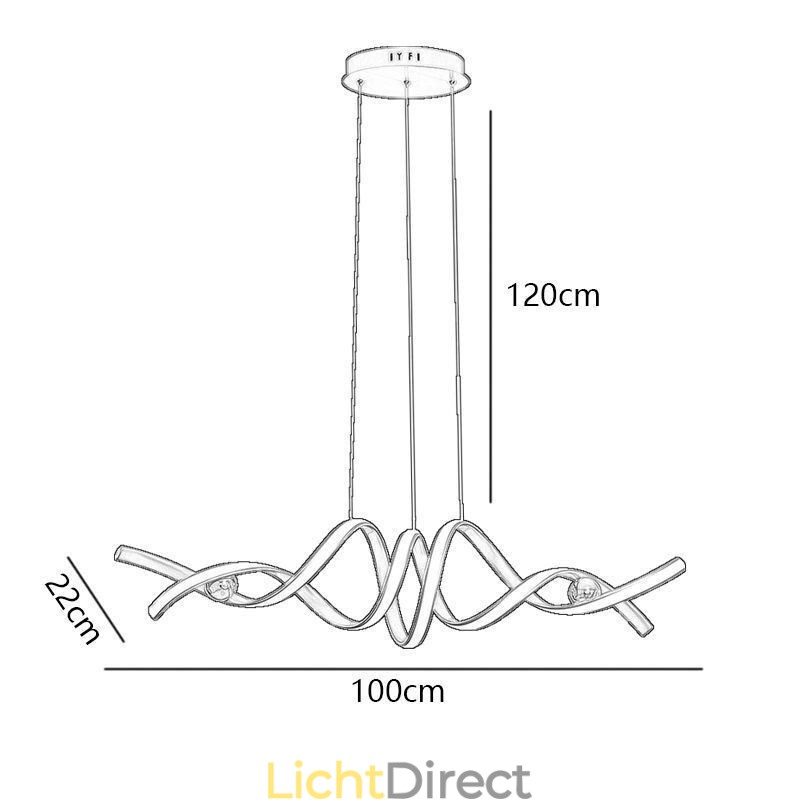 Minimalistische hanglamp Aluminium Art Minimalistische spiraalplafondlamp