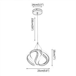 Hanglamp Aluminium Kunst Kleine Pompoen Plafondlamp