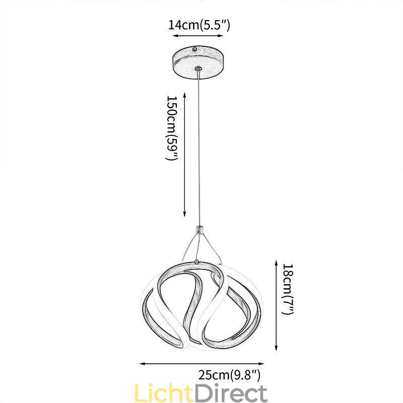 Hanglamp Aluminium Kunst Kleine Pompoen Plafondlamp
