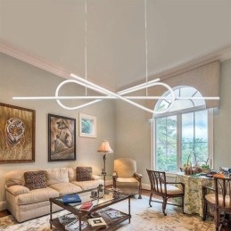 Eenvoudige hanglamp aluminium kunst strik plafondlamp