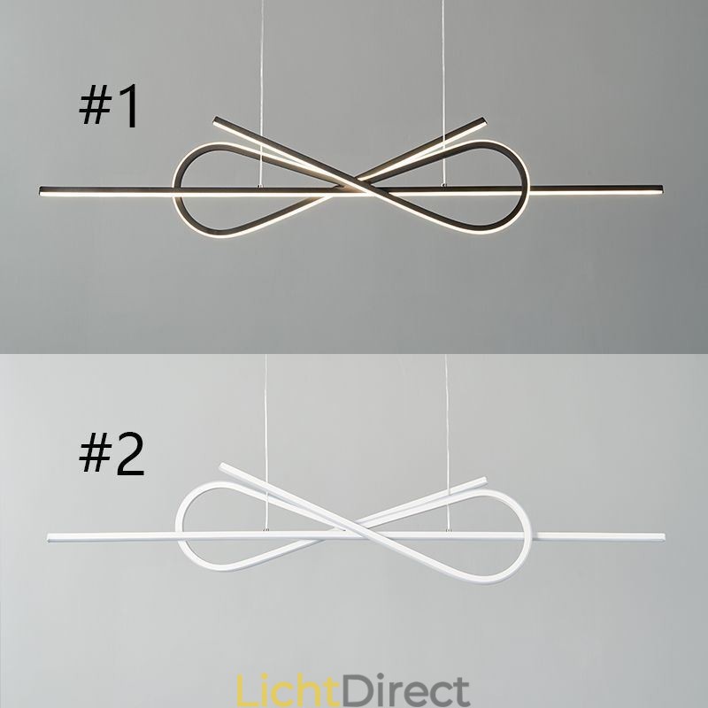 Eenvoudige hanglamp aluminium kunst strik plafondlamp