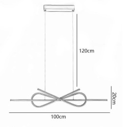 Eenvoudige hanglamp aluminium kunst strik plafondlamp