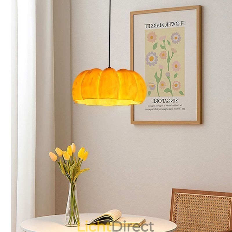 Enkelvoudige Pompoen Hanglamp Japanse Retro Plafondlamp