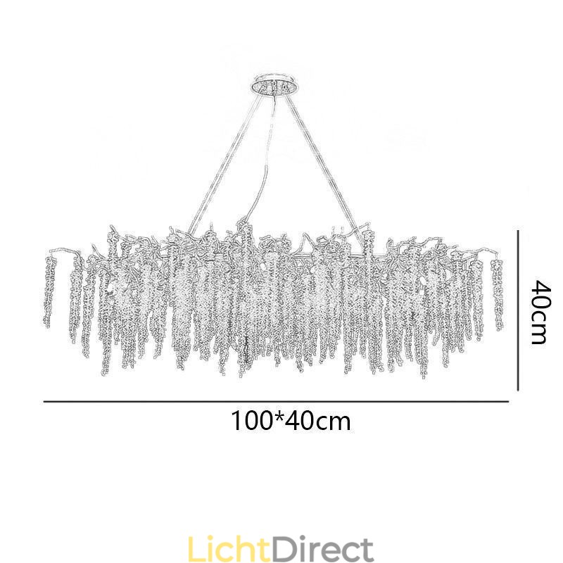 Nordic Hanglamp Gouden Tak G9 Glazen Kroonluchter
