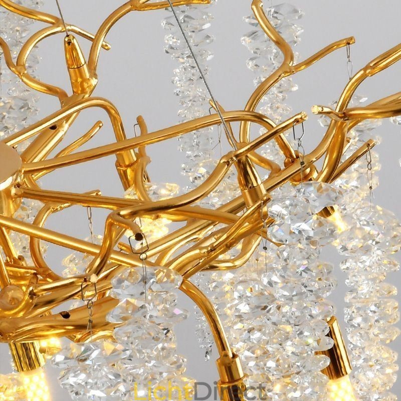 Nordic Hanglamp Gouden Tak G9 Glazen Kroonluchter