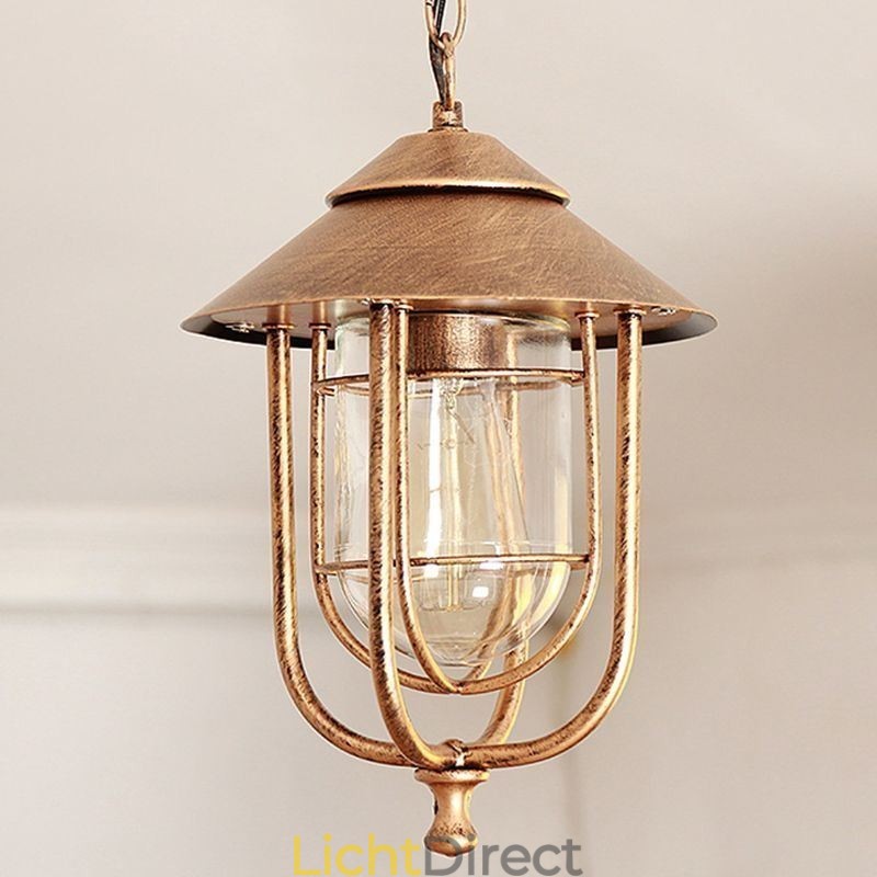 Amerikaanse Retro Buitenlamp Waterdichte Vogelkooi Vorm Hanglamp Tuin