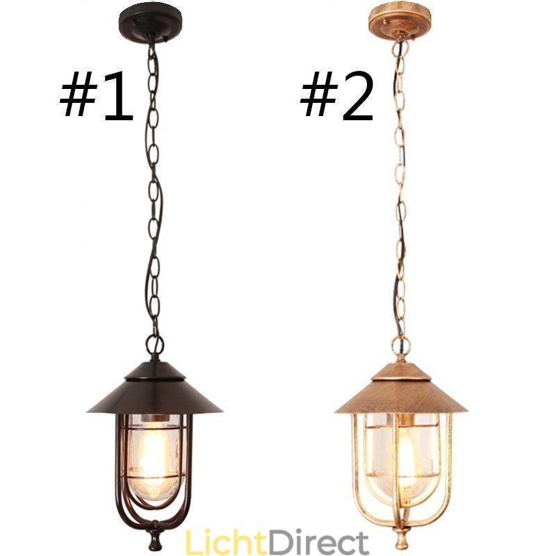 Amerikaanse Retro Buitenlamp Waterdichte Vogelkooi Vorm Hanglamp Tuin