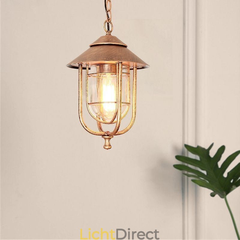 Amerikaanse Retro Buitenlamp Waterdichte Vogelkooi Vorm Hanglamp Tuin