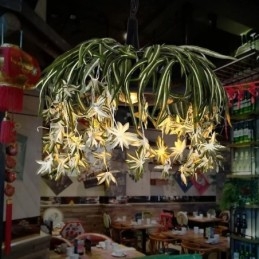 Home Hanglamp Industriële Stijl Kunstmatige Plant Versierde Kroonluchter