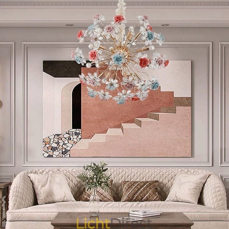 Decoratieve hanglamp moderne kristallen bloemenkroonluchter