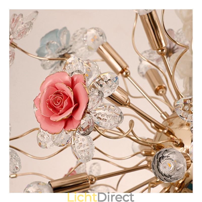 Decoratieve hanglamp moderne kristallen bloemenkroonluchter